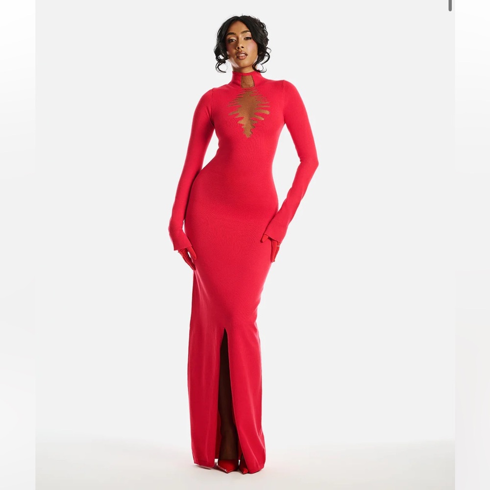 Hanifa Red Knit Dress